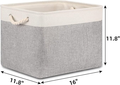 Bidtakay Storage Baskets for Organizing Large Storage Bins for Shelves 2 Pack - Image 6