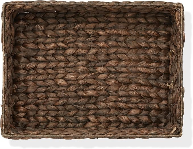 Casafield Set of 4 Water Hyacinth Pantry Baskets, 12-1/2" x 17" x 5", - Image 6
