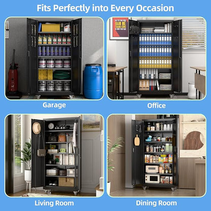 71" H×34" W×18" D Metal Garage Storage Cabinet - Image 5