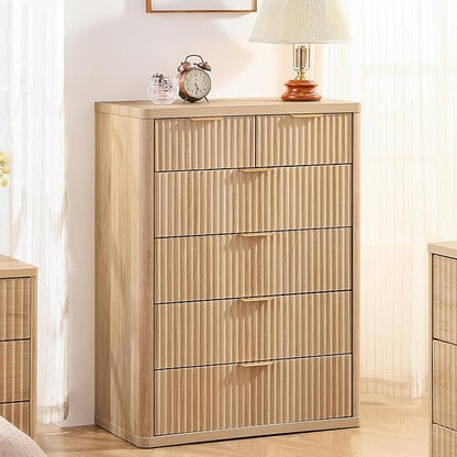 LEYAOYAO Fluted 6 Drawers Dresser - Image 4