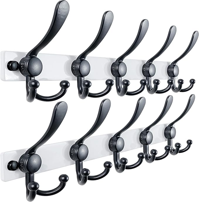 Dseap Coat Rack Wall Mount 2.0 Pro: Heavy Duty 300% Thicker, Stainless Steel by Dseap