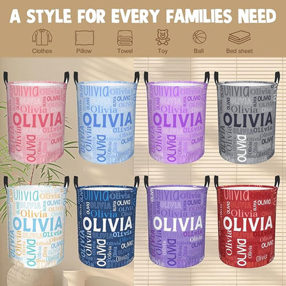 Custom Name Laundry Hamper, Personalized Laundry Basket - Image 6