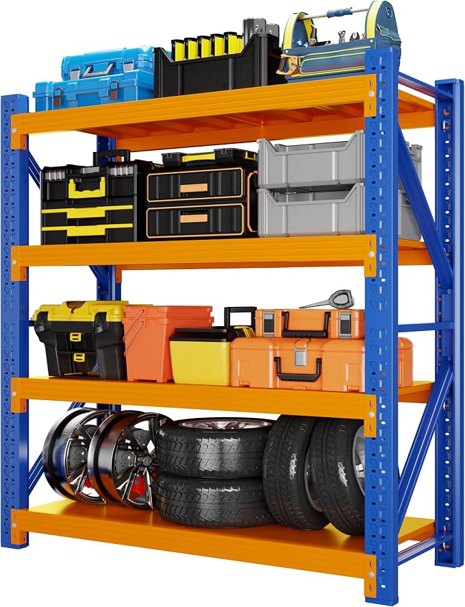 4000LBS Garage Shelving 48" W Garage Shelving Heavy Duty 4-Tier Metal Storage by Unknown