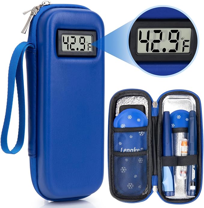Insulin Cooler Travel Case TSA Approved, Temperature Display Insulin TravelCase by Lengke