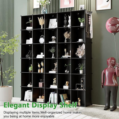 C&AHOME Cube Storage Organizer, 30-Cube Shelves Units, Closet Cabinet, DIY - Image 2