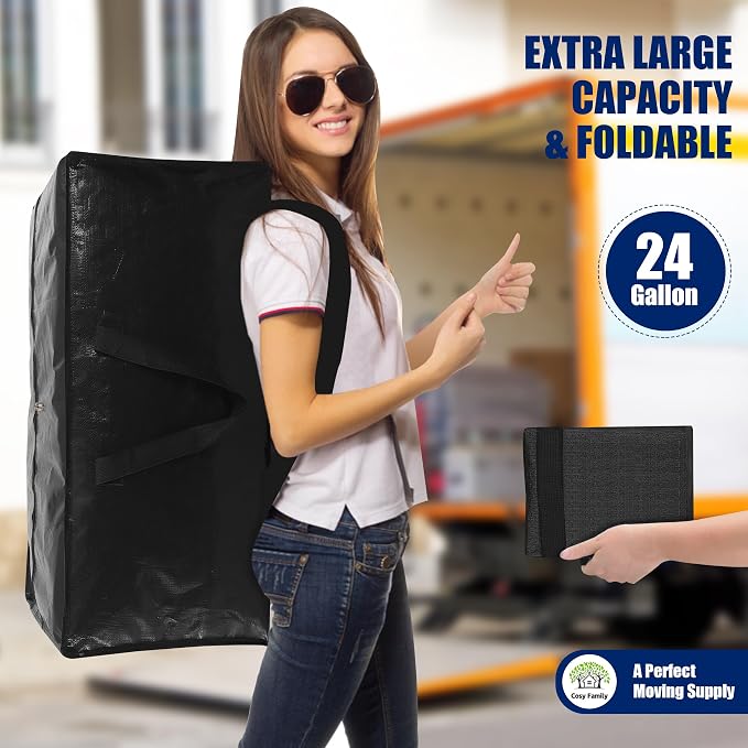 Cosy Family 4 Pack Heavy Duty Extra Large Moving Bags - Image 7