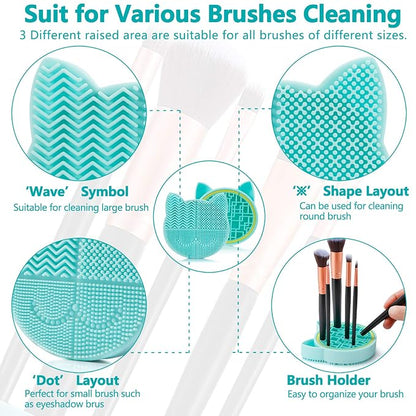TailaiMei 2 in 1 Makeup Brush Cleaning Mat - Image 3