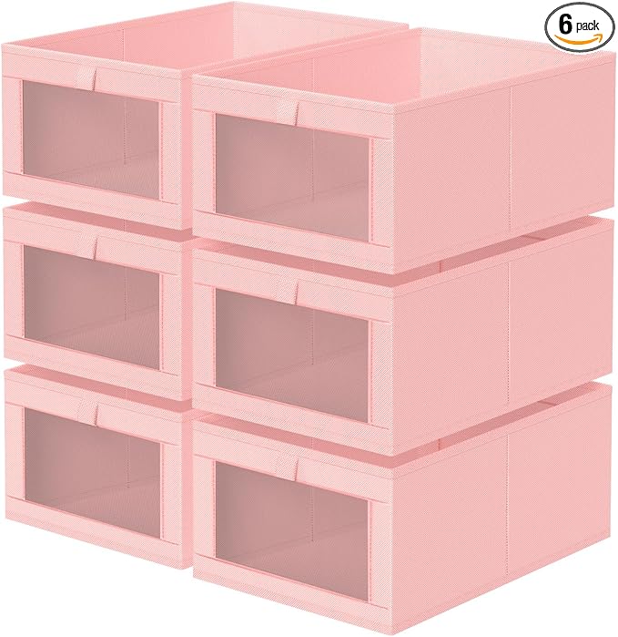 Criusia 6 Pack Linen Closet Organizers and Storage, Large Linen Closet Baskets by Criusia