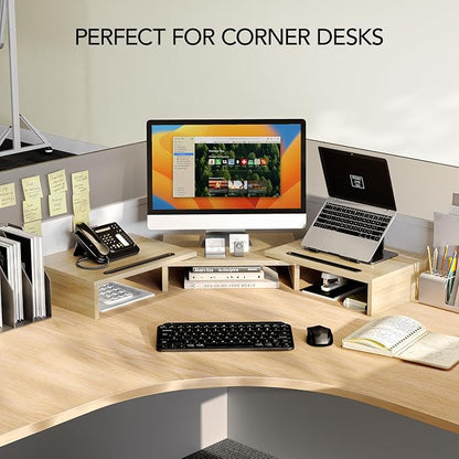 AMERIERGO Dual Monitor Stand Riser- 3 Shelf Screen Stand - Image 7