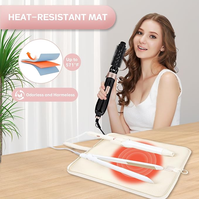 Hot Tools Organizer Heat Resistant Mat Case Hair Tools Holder Travel Bag - Image 4