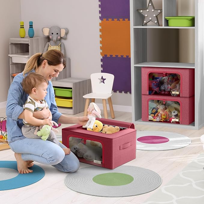 Sorbus Storage Bins with Metal Frame - Image 6