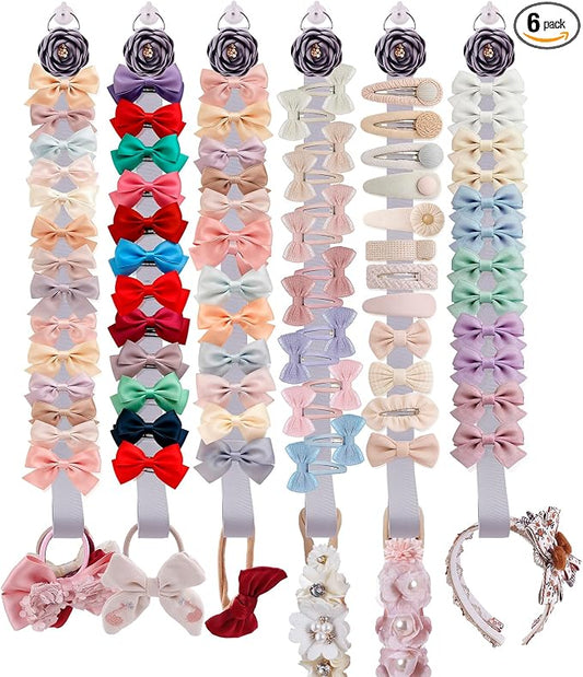 6PCS Bow Holder Hair Bow Organizer, Baby Decorative Hair Accessories Organizer by BFNAAgirl