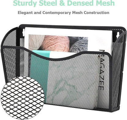 EASEPRES 6 Single Pocket Mesh Hanging File Organizer, Vertical Wall Mounted - Image 4
