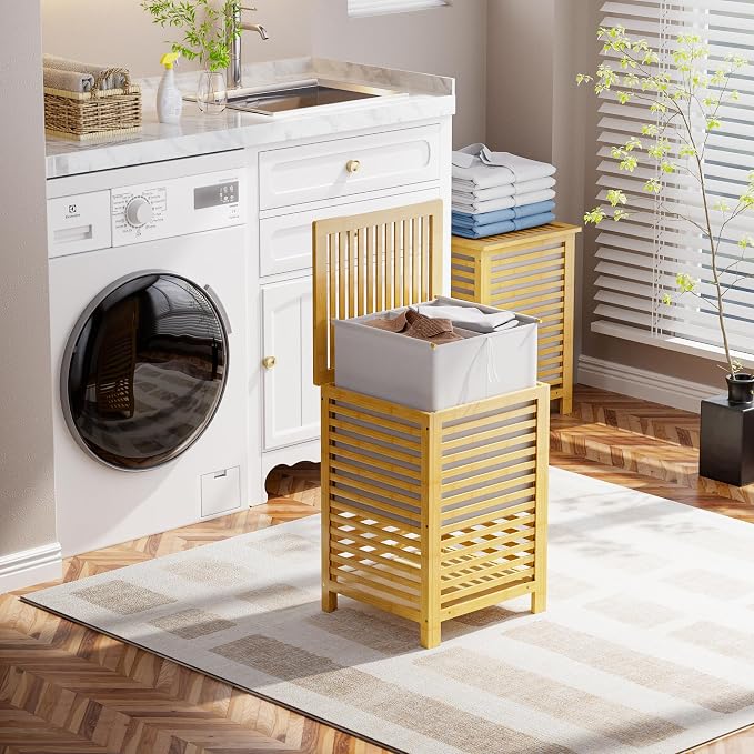 SMIBUY Double Laundry Hamper - Image 4