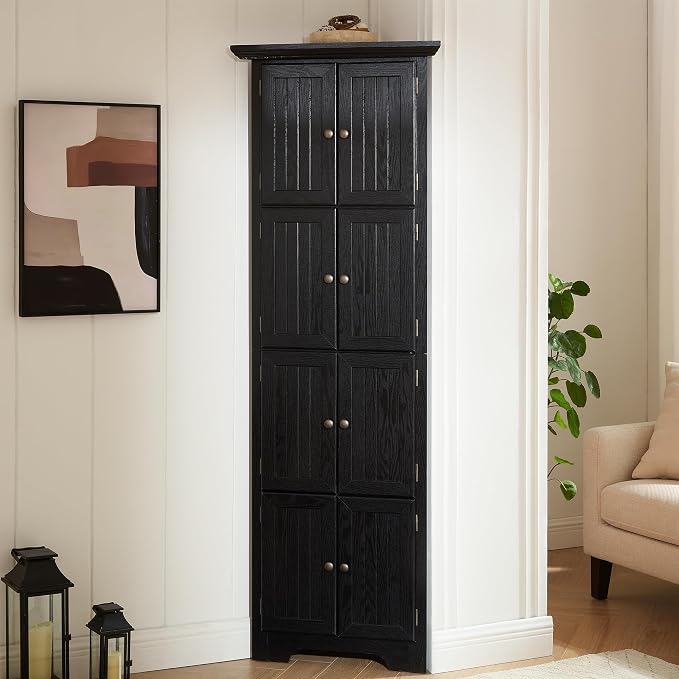 72" H Farmhouse Corner Storage Cabinet - Image 7