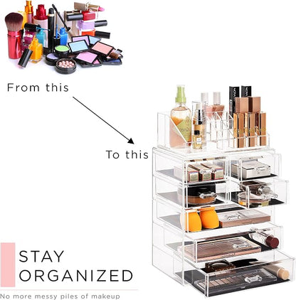 Sorbus Acrylic Makeup Organizer Set, 7-Drawer Vanity & Countertop Cosmetic - Image 8
