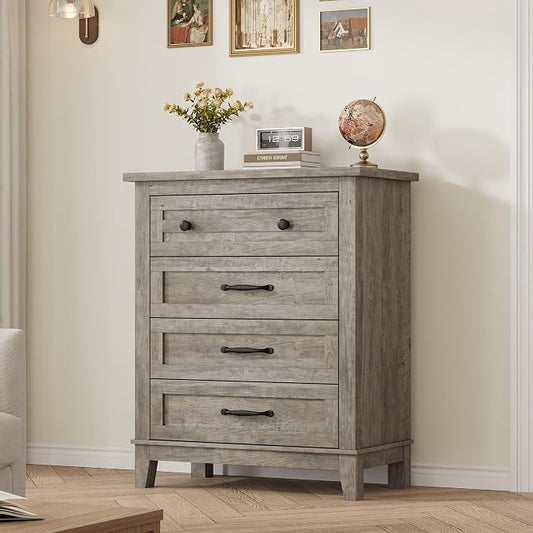 GarveeHome 4 Dresser for Bedroom, 34.8 in Tall Vertical Drawer Dresser by GarveeHome