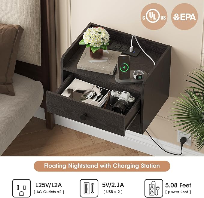 Floating Nightstand Set of 2 - Image 4