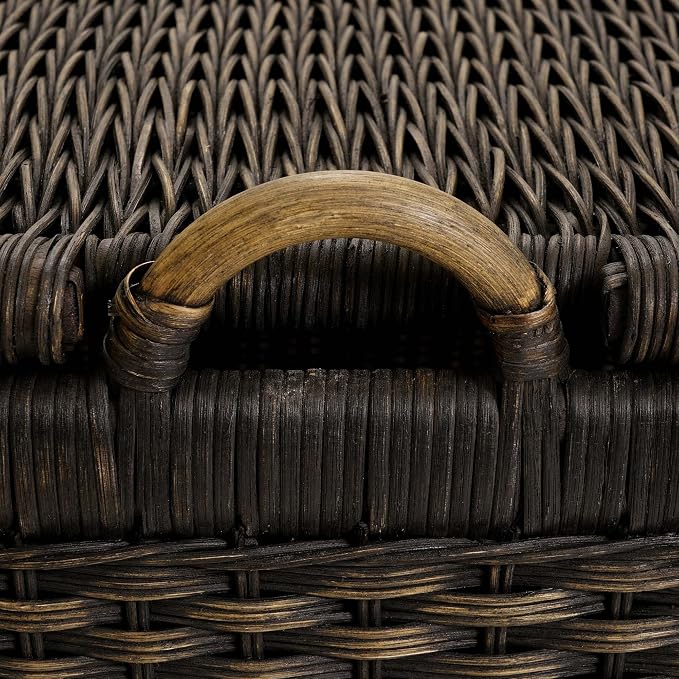 The Basket Lady Lift-Off Lid Wicker Storage Basket, 20 in L x 15 in W x 14 in H - Image 4