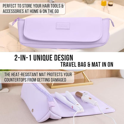BAREFOOT CARIBOU Hair Tools Travel Bag and Heat Resistant Mat - Image 4