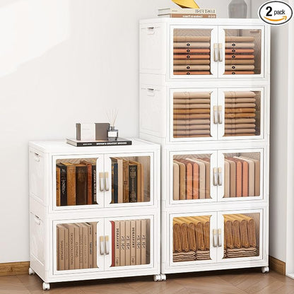 Large Clear Stackable Storage Bins by Unknown