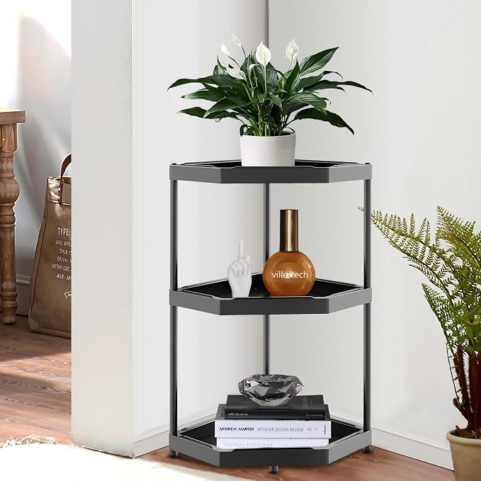 Kitchen Corner Shelf Countertop 3 Tier Bathroom Counter Organizer Cabinet - Image 4