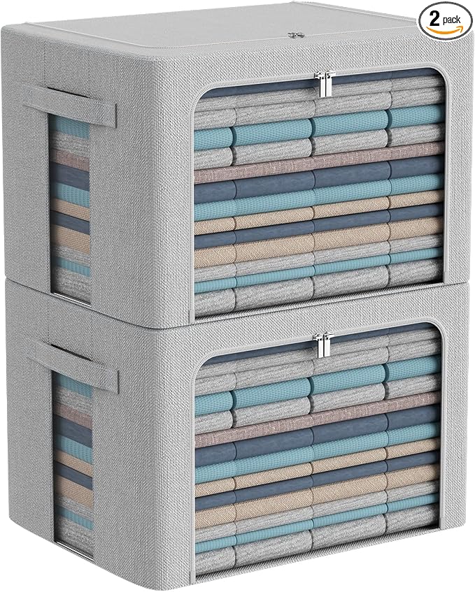 CYhom 2Pack Extra Large Clothes Storage Bins Box by CYhom