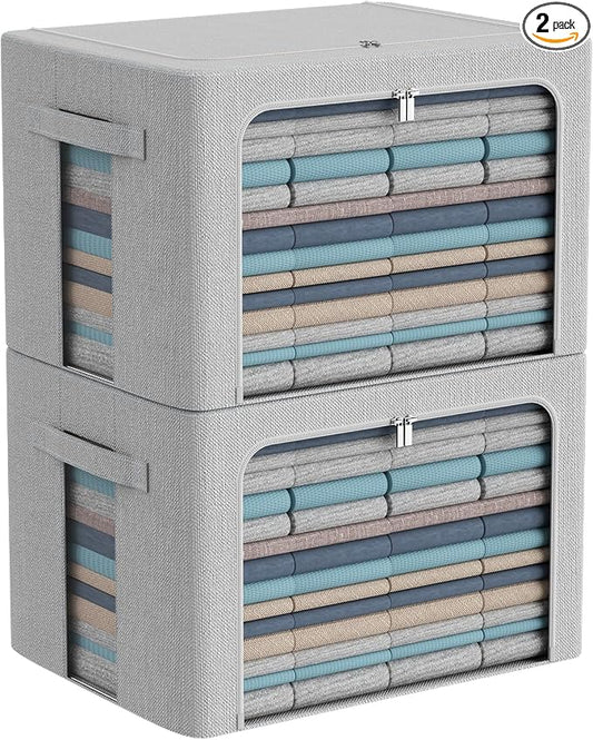 CYhom 2Pack Extra Large Clothes Storage Bins Box by CYhom