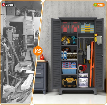 Wide Metal Tool Storage Cabinet - Image 5