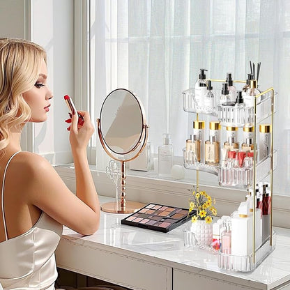 GTI 3-Tier Corner Bathroom Counter Organizer, Large Capacity Makeup Organizer - Image 7
