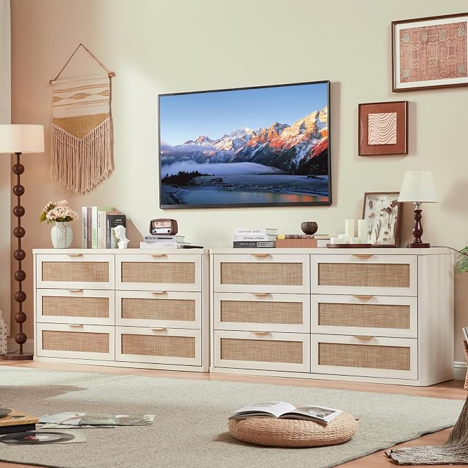 LEYAOYAO Rattan 6 Drawer Dresser by LEYAOYAO-Findtheshiningpointofyourideallife%EF%BC%81