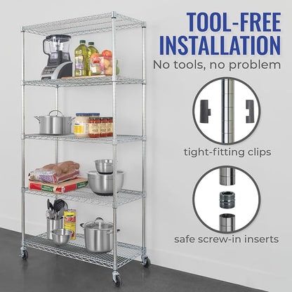 SafeRacks - NSF Certified Storage Shelves, Heavy Duty Steel Wire Unit - Image 4