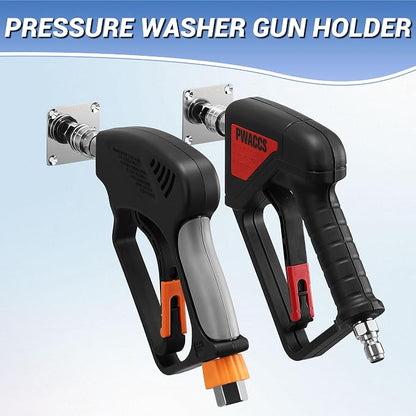 PWACCS Pressure Washer Gun Holder, Stainless Steel 1/4" Quick Connect Wall - Image 5