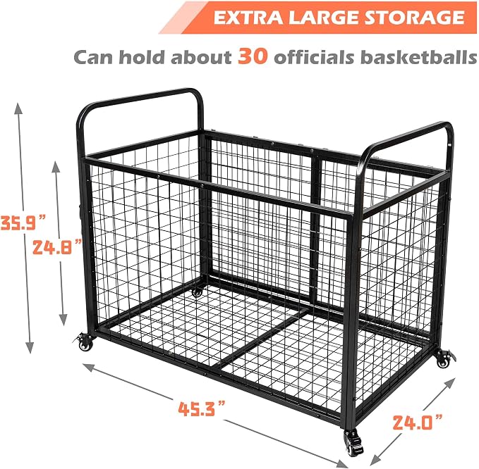heodmaem Ball Cart Storage for Garage Compatible - Image 3