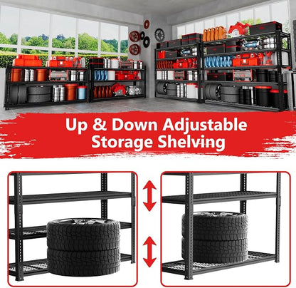 Storage Shelves 2PCS, Garage Shelving Heavy Duty 2800 LBS Capacity, 5 Tier - Image 5