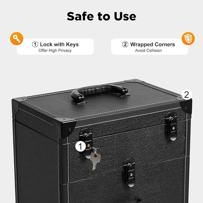 Professional Rolling Makeup Case, Large Cosmetic Trolley - Image 5