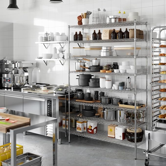 18" Deep x 54" Wide x 86" Height Wire Shelving Kit | 8-Tier | NSF Commercial - Image 4