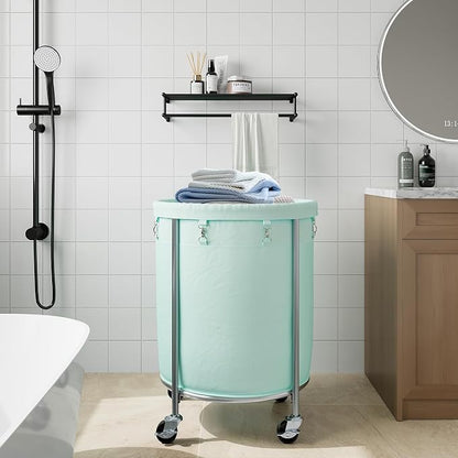 ELYKEN Laundry Basket with Wheels, 170L Rolling Laundry Hamper with Removable - Image 8
