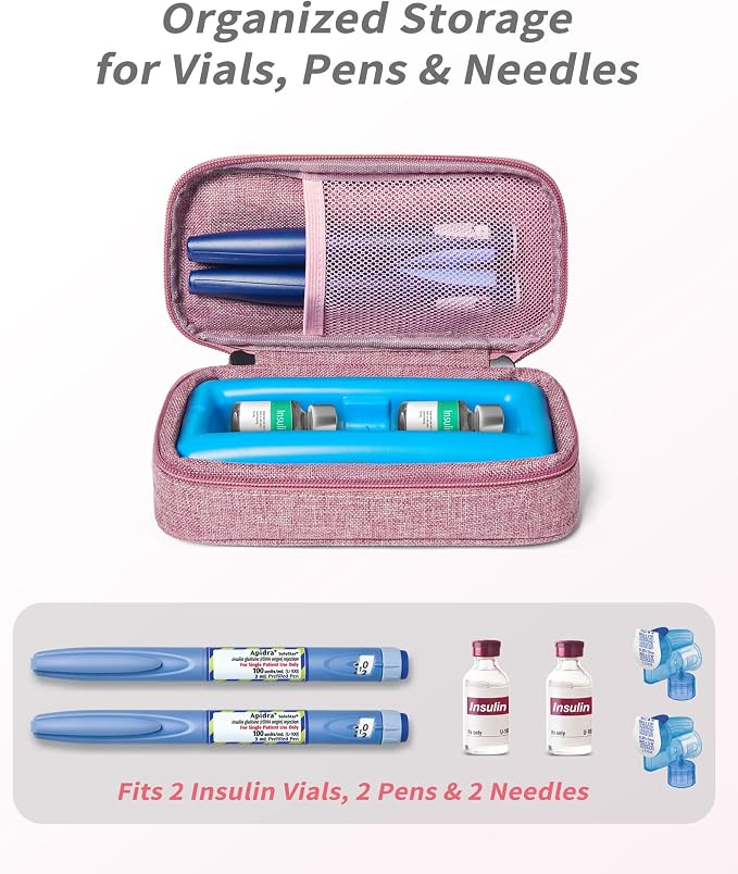 Insulin Vial Cooler Travel Case TSA Approved 300g Reusable Ice Brick Insulin - Image 5