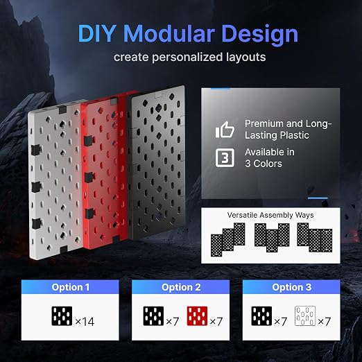 PEGZONE Controller and Headphone Holder Wall Mount, Modular Gaming Pegboard - Image 2