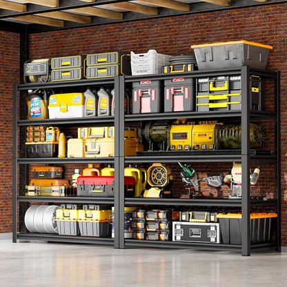72''H Garage Shelving Heavy Duty, 3000LBS Storage Shelves, 5-Tier Adjustable by Qxdyt