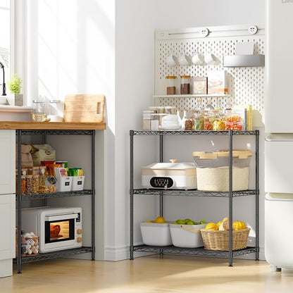450LBS Storage Shelves 3 Tier Metal Shelving Unit Adjustable Wire Shelving - Image 9