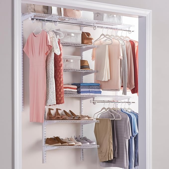 Rubbermaid Configurations Deluxe Custom Closet Kit 3-6 Ft. Adjustable Metal - Image 6