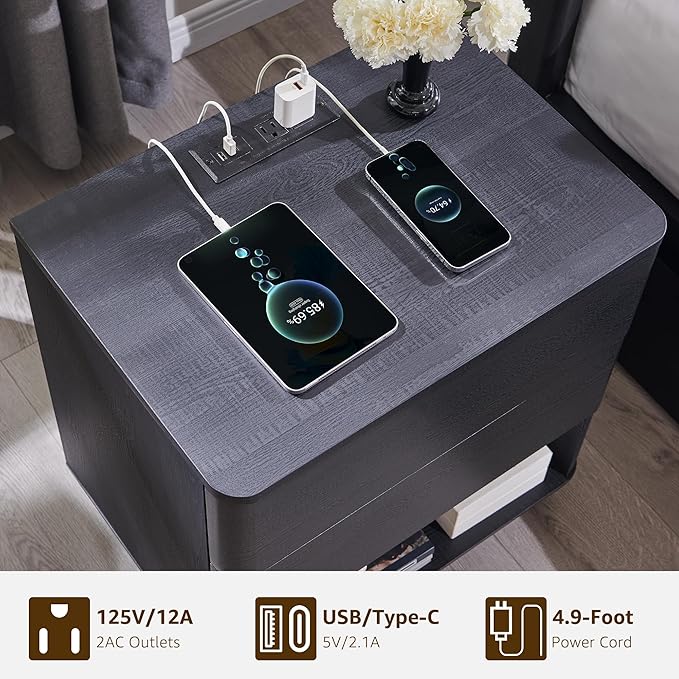 ACCOHOHO Nightstand Set of 2 - Image 3