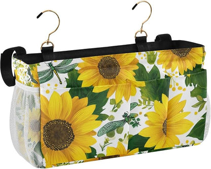 Cute Yellow Sunflowers and Dragonflies Bedside Caddy - Image 2