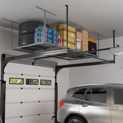 FLEXIMOUNTS 4x8 Overhead Garage Storage Rack, Adjustable Organization System - Image 2