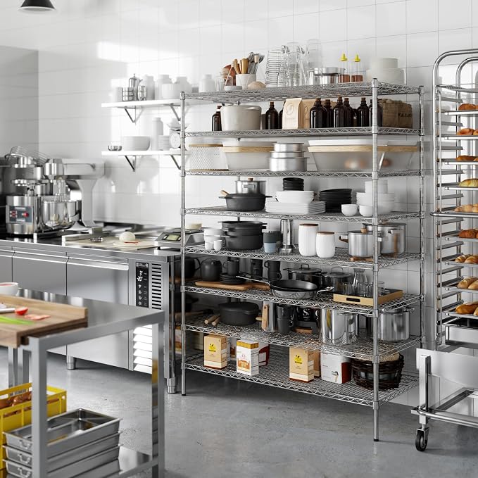 24" Deep x 54" Wide x 74" Height Wire Shelving Kit | 8-Tier | NSF Commercial - Image 4
