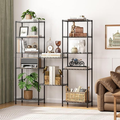 HOMEFORT 6-Shelving Unit, Adjustable Wire Shelving, Metal Wire Shelf Rack - Image 6