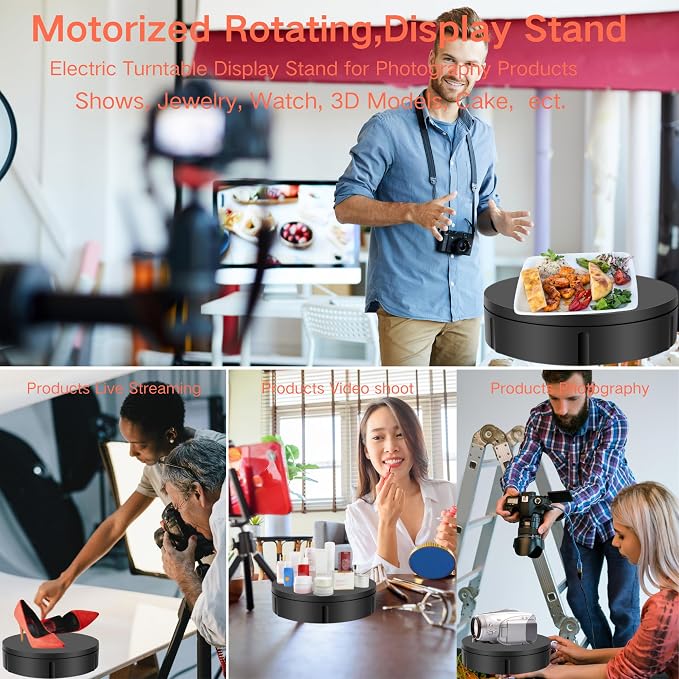 JAYEGT Motorized Rotating Display Stand, 350Lbs Load，360 Degree Electric - Image 3