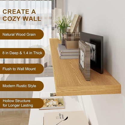 Fun Memories Floating Shelves 55 Inch Long, 8 Deep Floating Shelves - Image 5